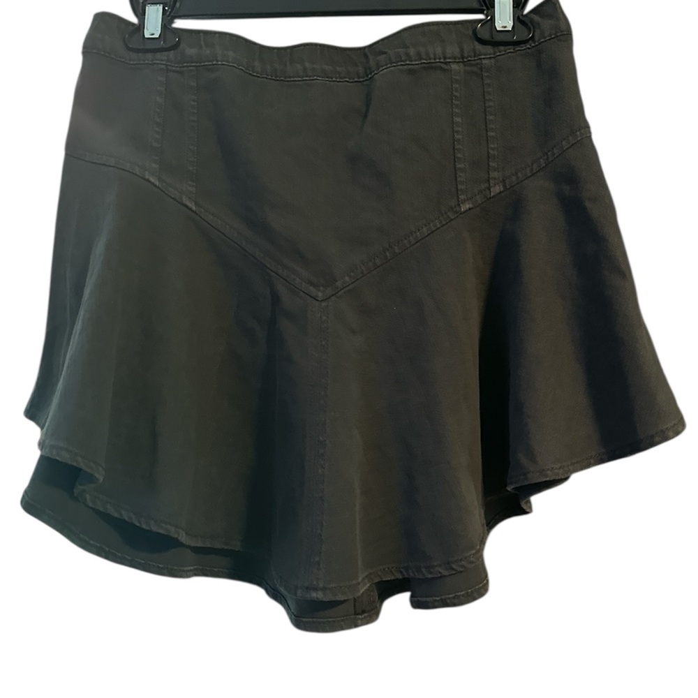 Aerie Black Denim Skirt